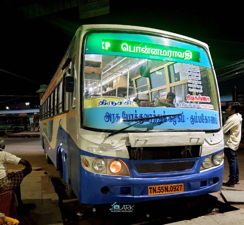 Trichy To Ponnamaravathi TNSTC Bus Timings Ticket To Get Lost TNSTC