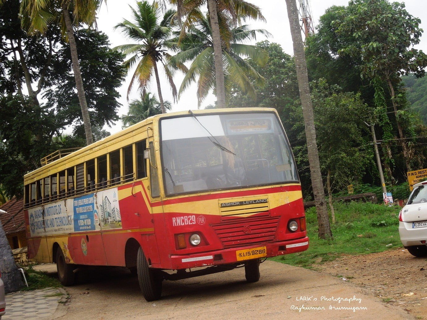 KSRTC RNC 829 Punalur - Shengottai - Achankovil