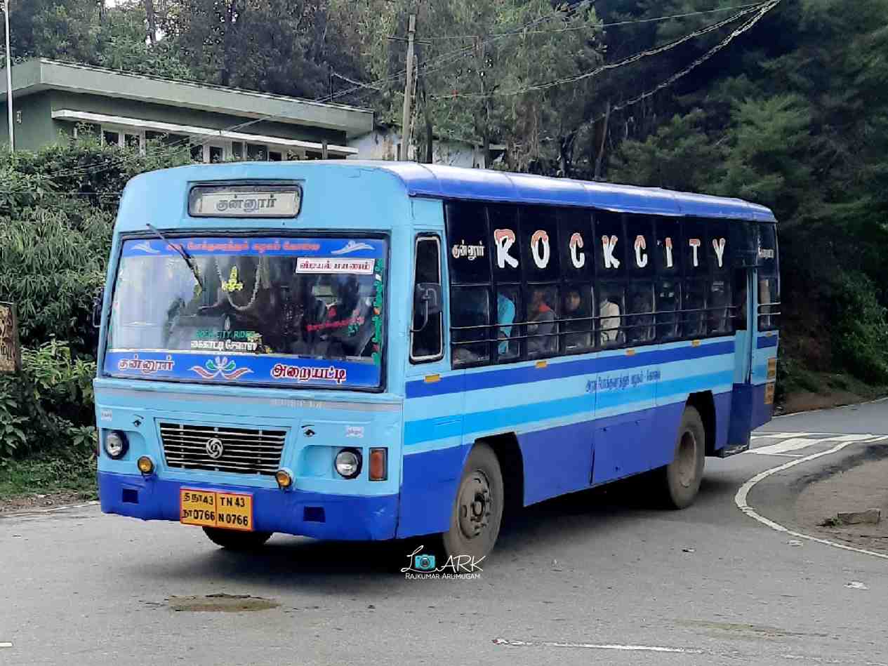 Coonoor to Araihatty Bus Timings - TNSTC TN 43 N 0766