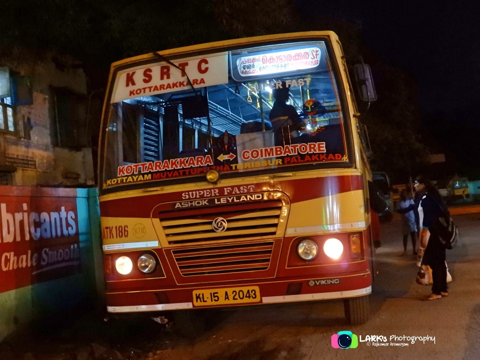 KSRTC ATK 186 Coimbatore - Kottarakkara