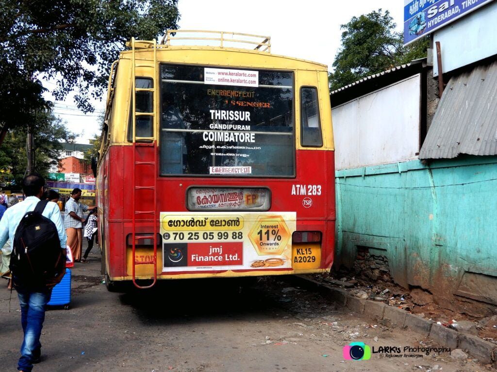 Coimbatore To Thrissur Bus Timings | KSRTC ATM 283