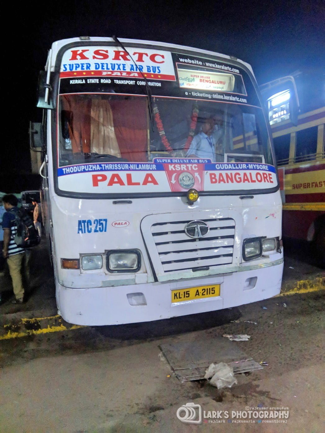 KSRTC ATC 257 Pala – Bangalore Bus Timings