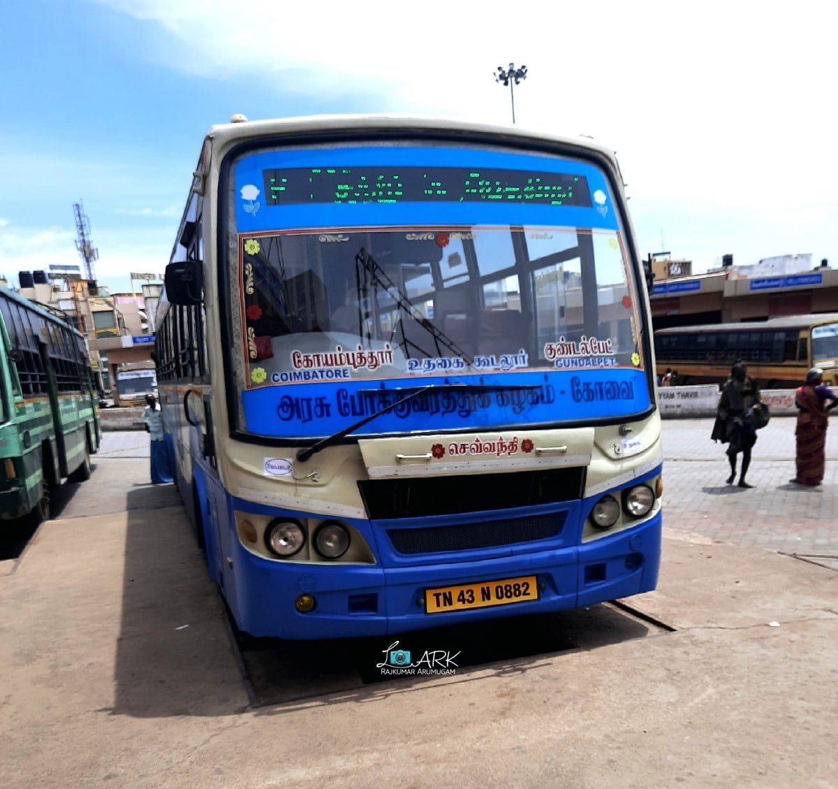 TNSTC TN 43 N 0882 Coimbatore - Gundlupet Bus Timings 