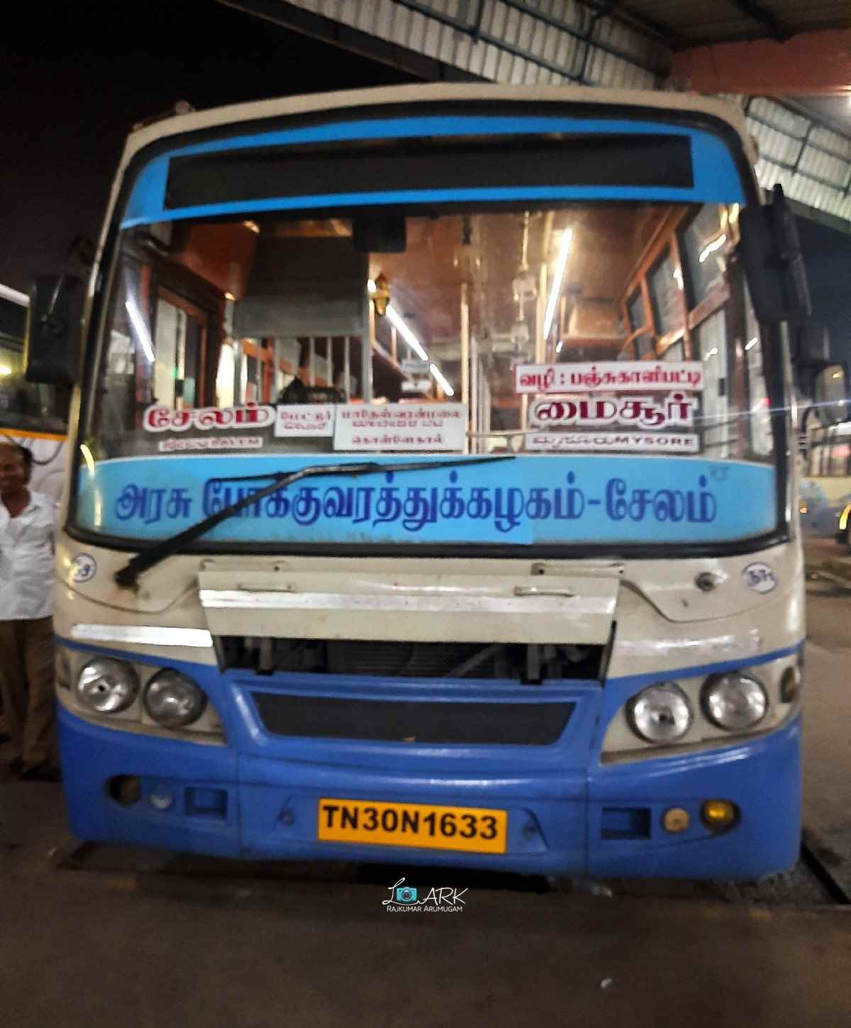 TNSTC Bus Timetable from Salem Bus Stand