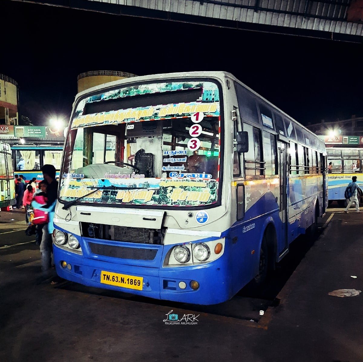 TNSTC TN 63 N 1869 Salem - Sivagangai Bus Timings