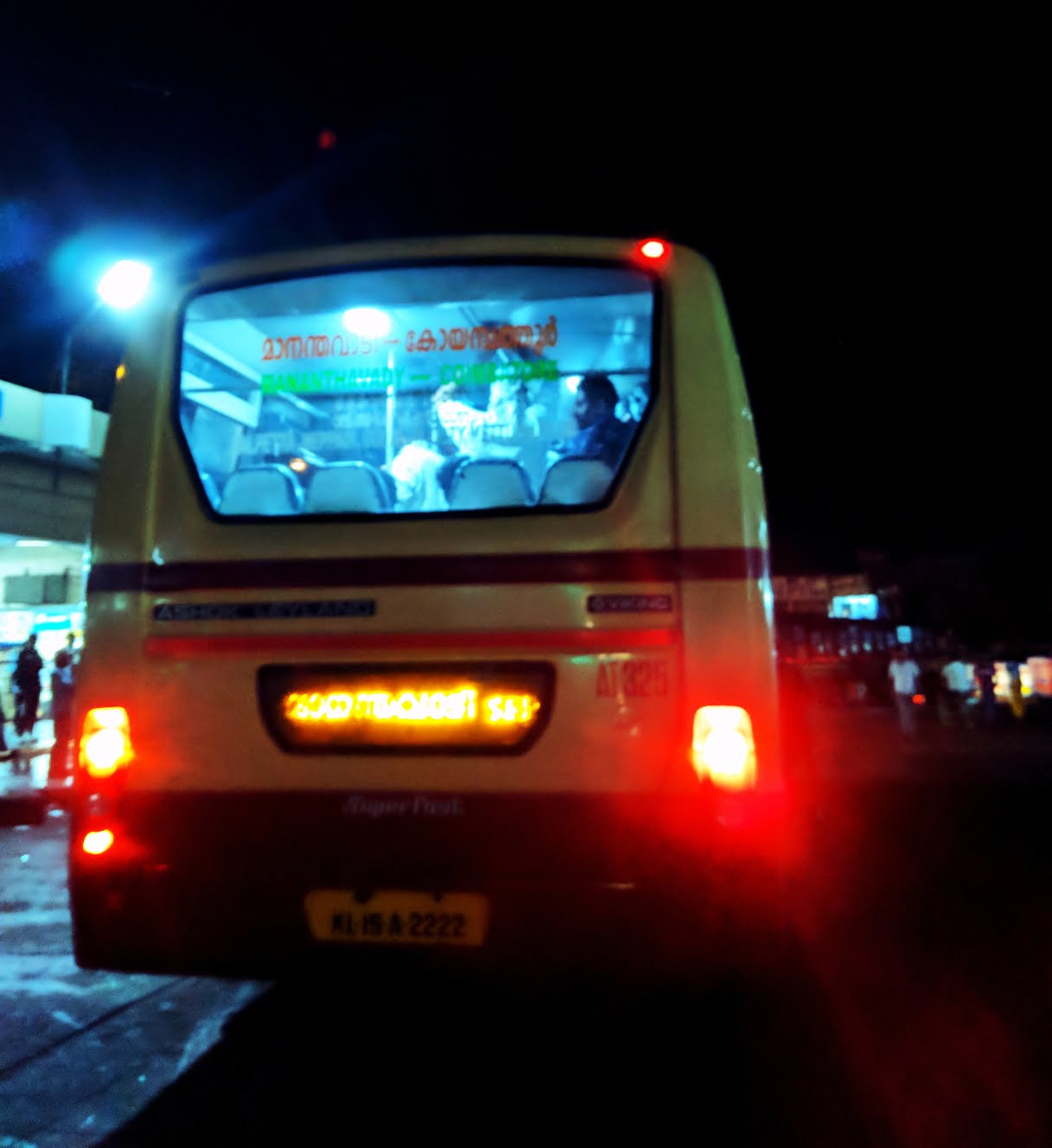 KSRTC AT 325 Coimbatore - Mananthavady Bus Timings