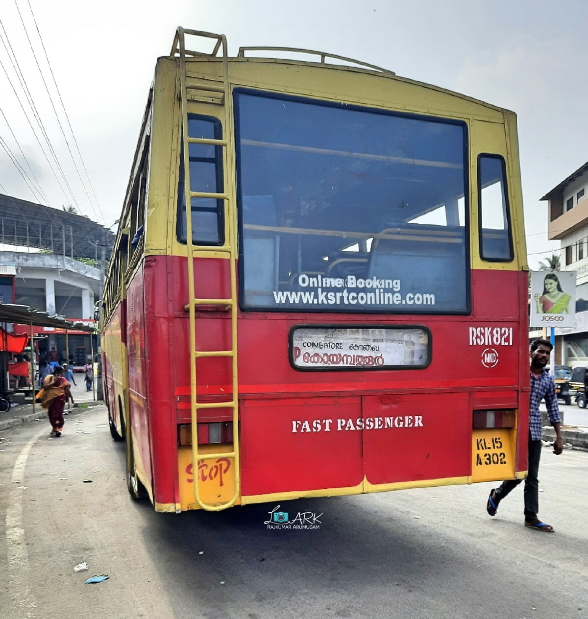 KSRTC RSK 821 Mannarkkad - Coimbatore Bus Timings