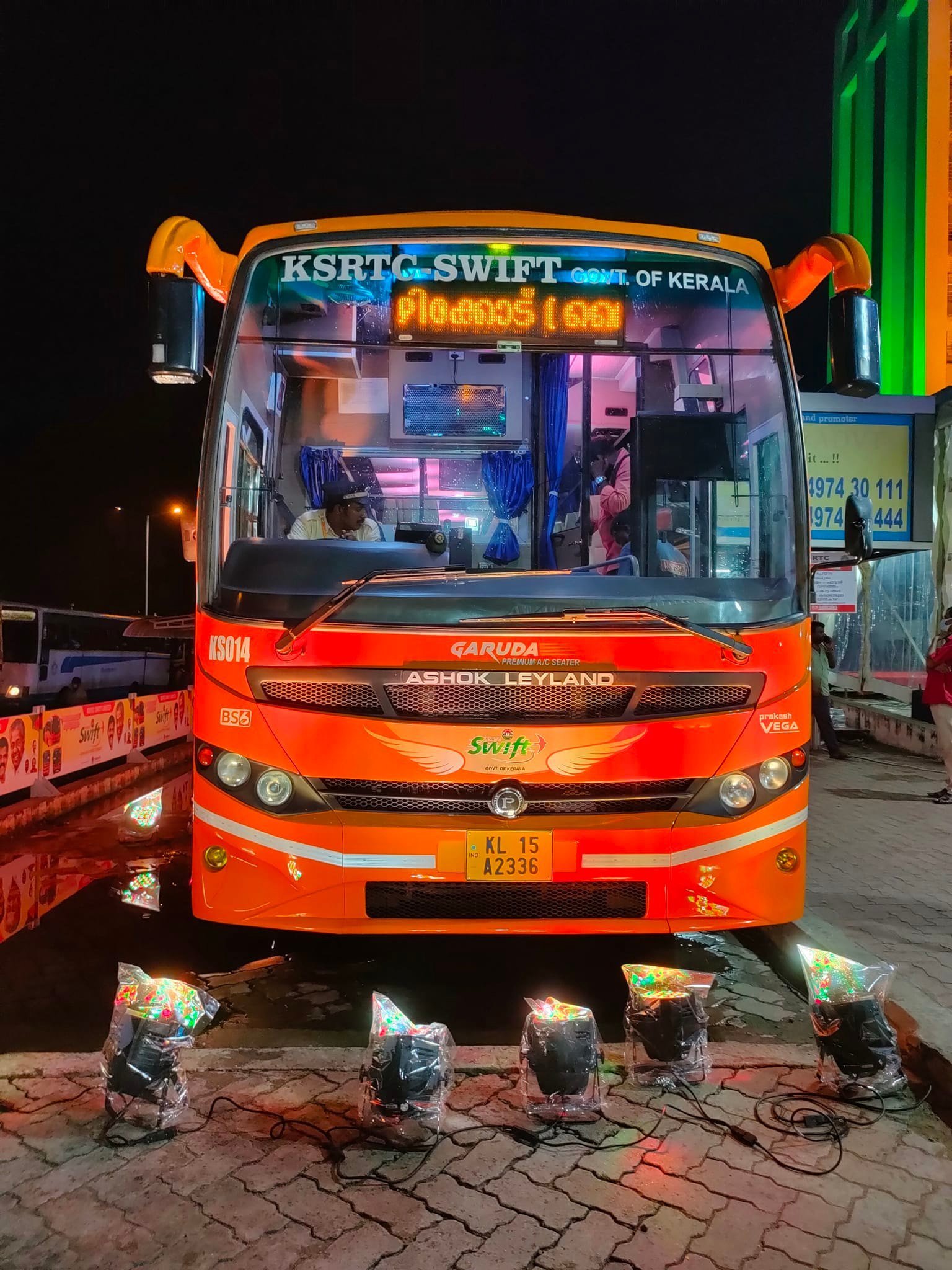 KSRTC-SWIFT GAJARAJ AC Seater Bus Timings 