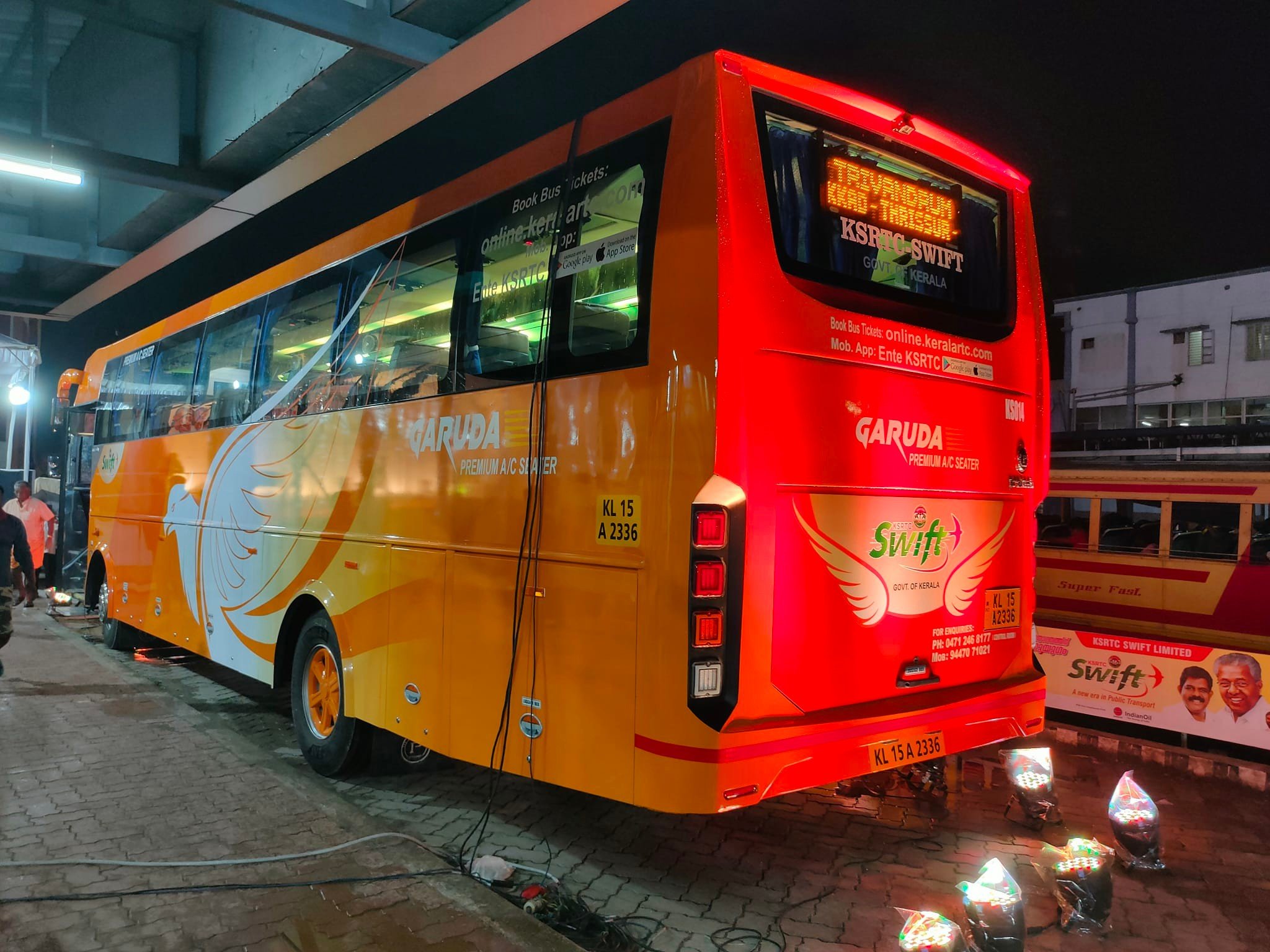 KSRTC-SWIFT GAJARAJ AC Seater Bus Timings 