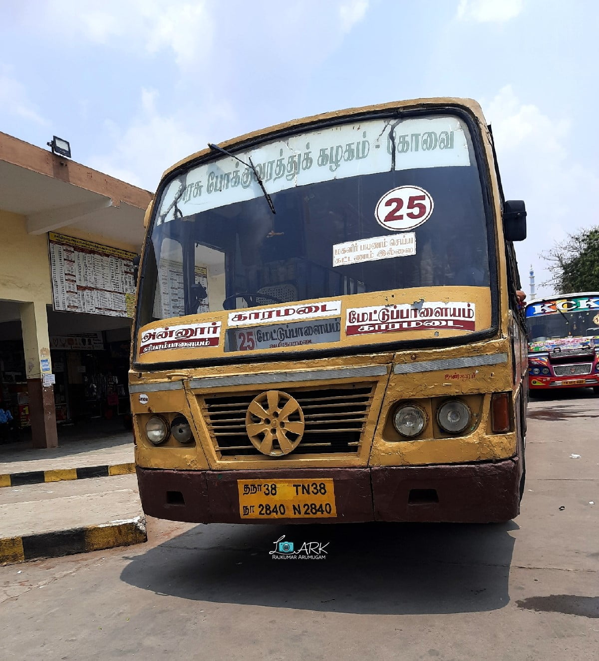 TNSTC TN 38 N 2840 - 25 - Mettupalayam - Annur Town Bus Timings