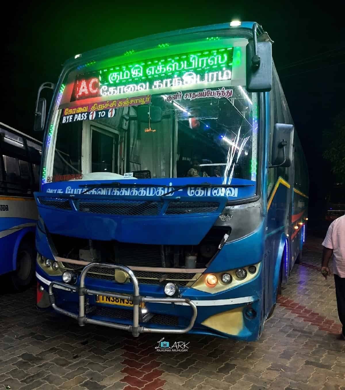 TNSTC TN 38 N 3578 Mettupalayam - Coimbatore - Thanjavur EAC Bus Timings