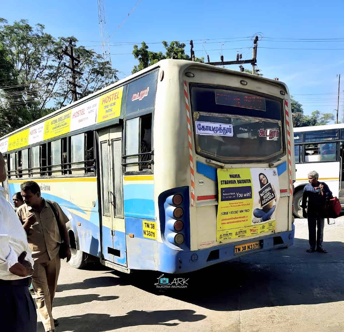 TNSTC TN 38 N 3371 Gudalur - Pollachi Bus Timings