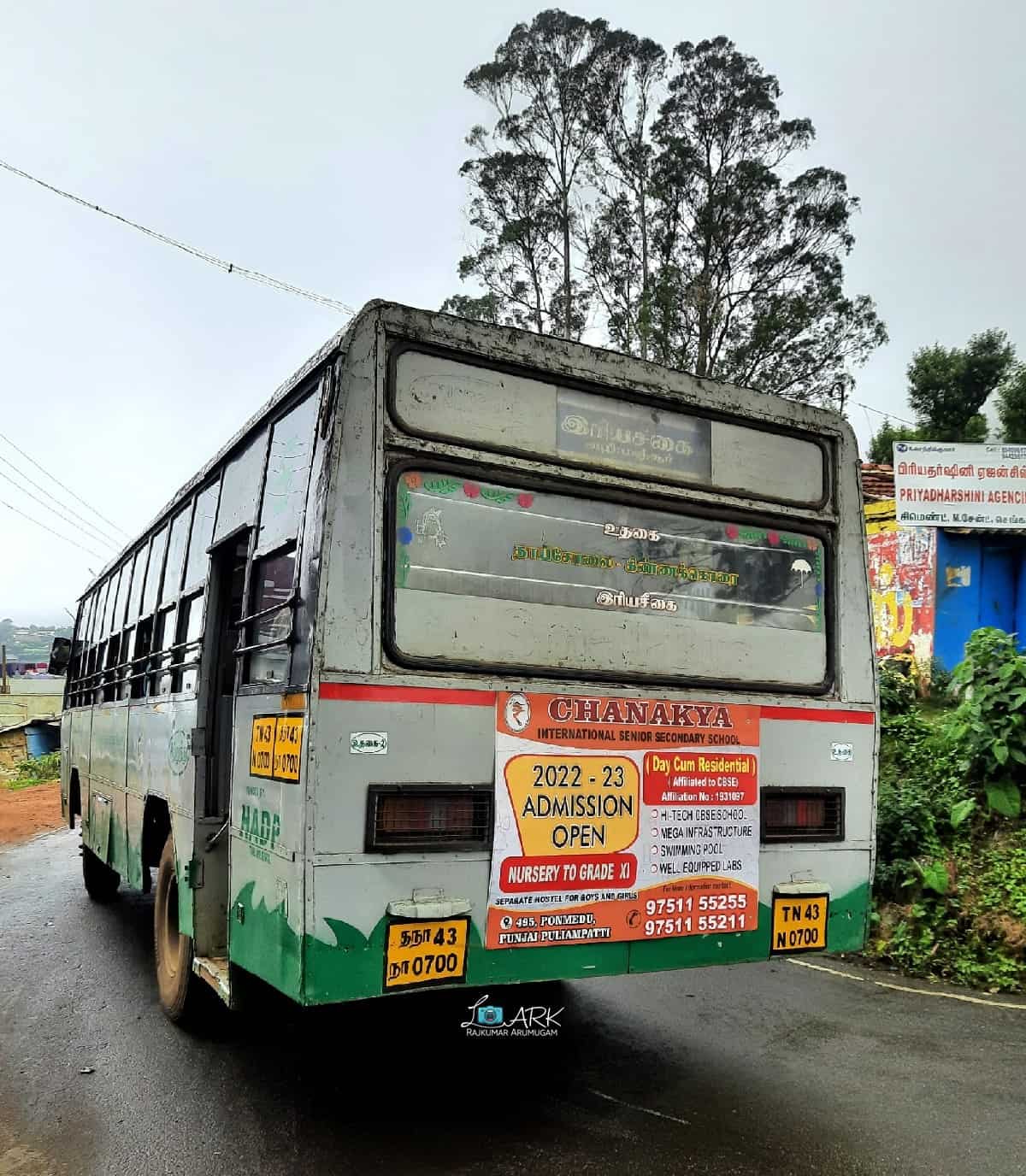 TNSTC TN 43 N 0700 Ooty - Kinnakorai - Hiriyaseegai Bus Timings 