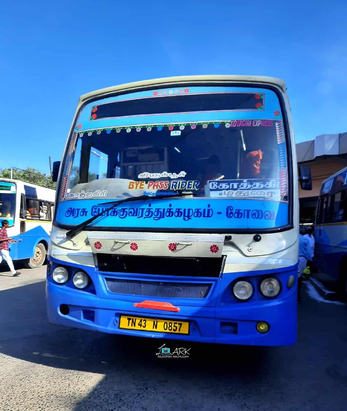 TNSTC TN 43 N 0857 Kotagiri - Tiruppur - Madurai Bus Timings