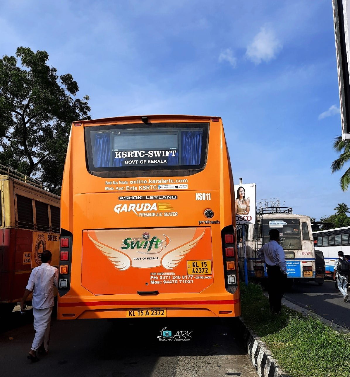 KSRTC-SWIFT KS 011 Thiruvananthapuram - Palakkad GARUDA AC Seater Bus Timings