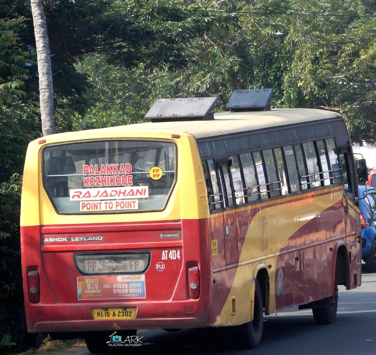 KSRTC AT 404 Palakkad - Kozhikode Bus Timings