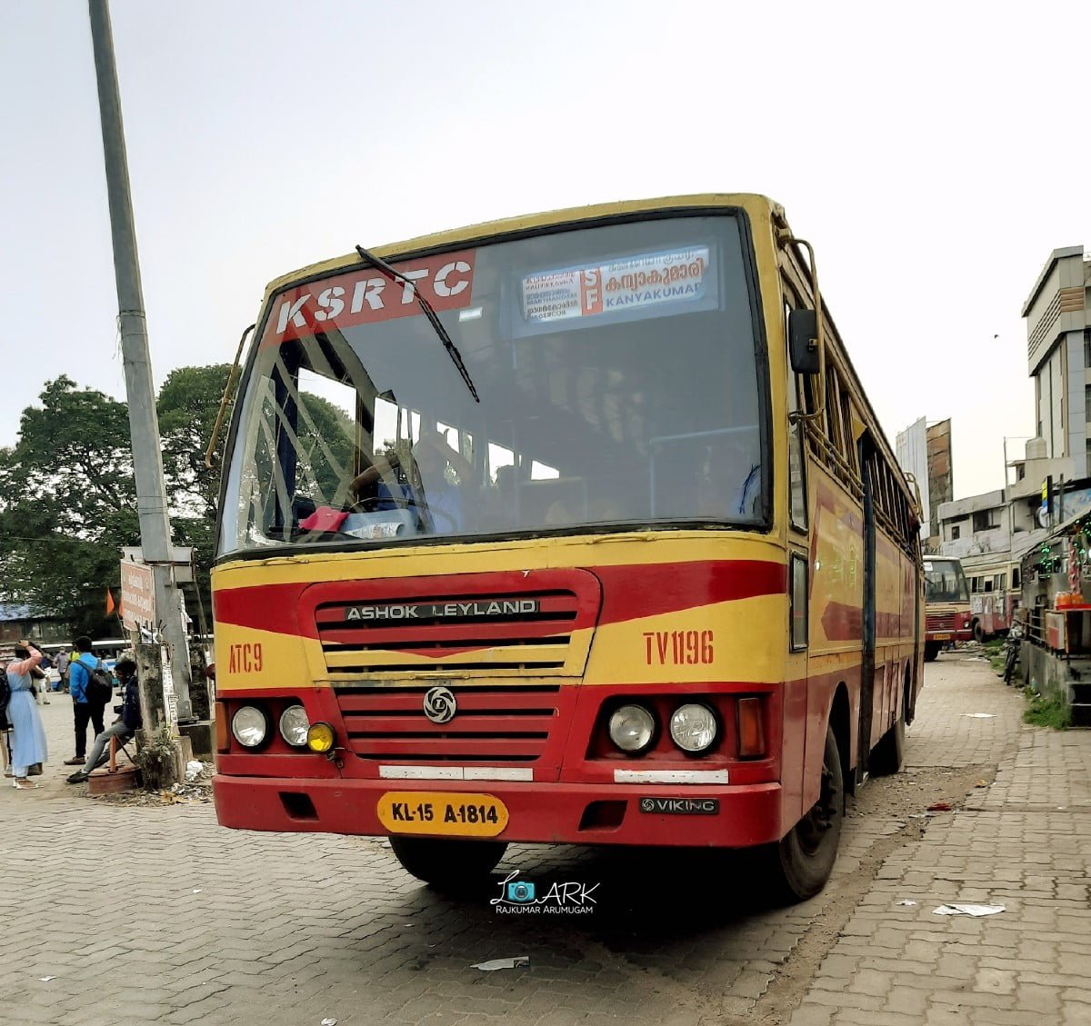 KSRTC Bus Timings from Kanyakumari Bus Stand