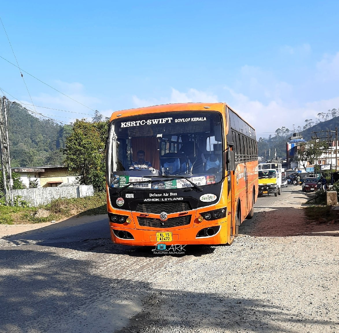 KSRTC KS074 Munnar - Bangalore SWIFT Deluxe Air Bus Timings