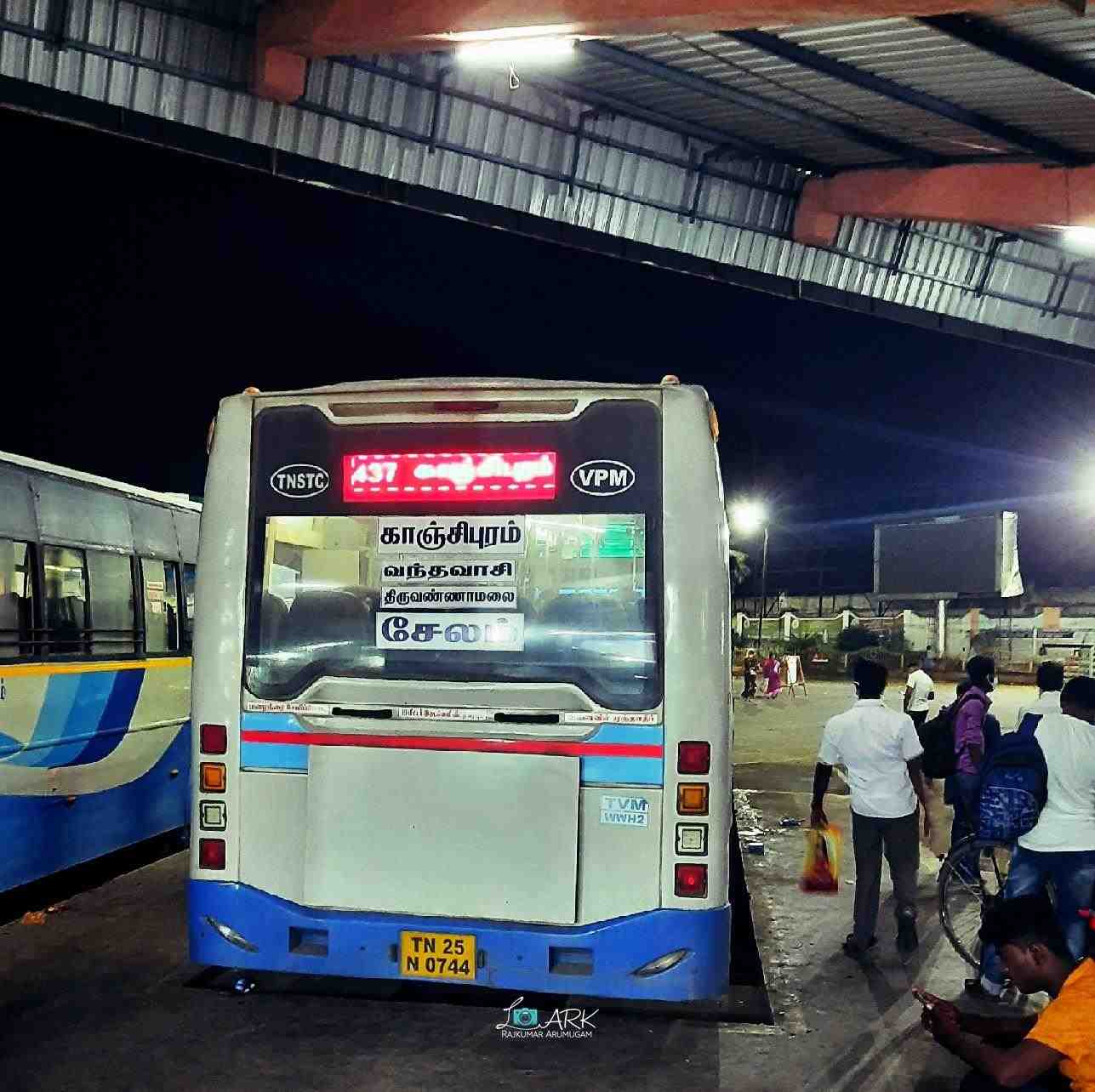 Chennai to Kanchipuram, Cheyyar, Arani, Vandavasi, Polur, Thiruvannamalai TNSTC Bus Timings