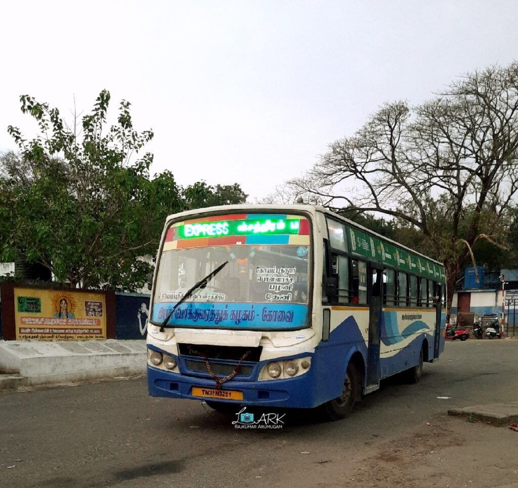 TNSTC Bus Timings towards Dindigul / Theni from Coimbatore (Singanallur