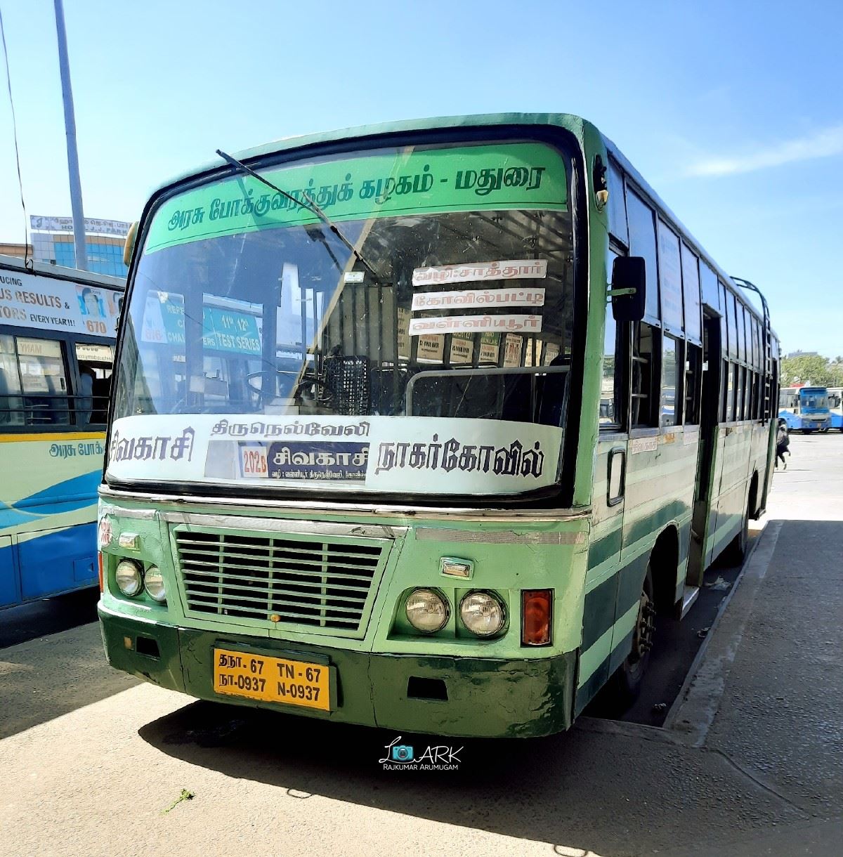 TNSTC TN 67 N 0937 Sivakasi - Nagercoil Bus Timings