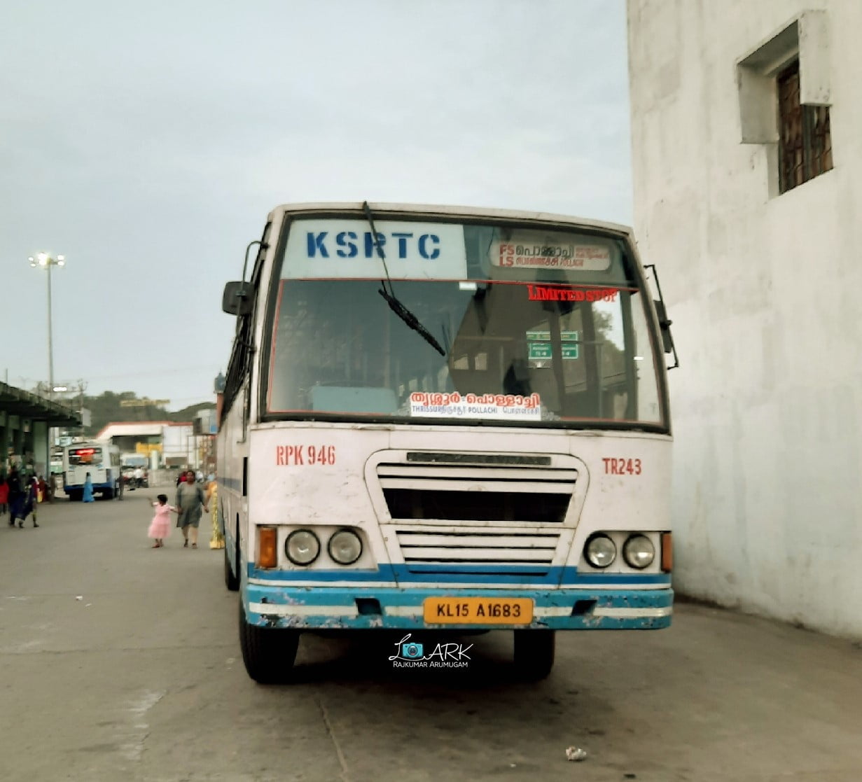 KSRTC RPK 946 Pollachi - Thrissur Bus Timings