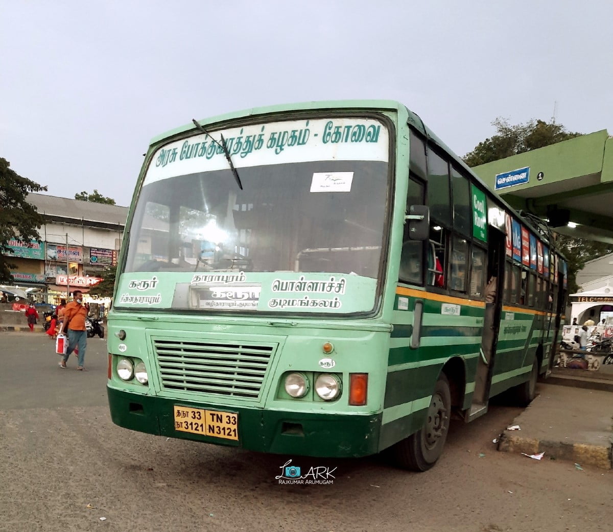 TNSTC TN 33 N 3121 Pollachi - Karur Bus Timings