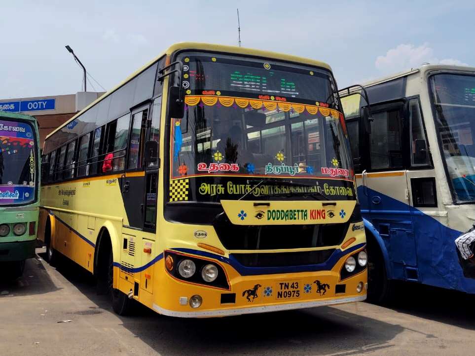 Ooty to Madurai Bus Timings TN 43 N 0975