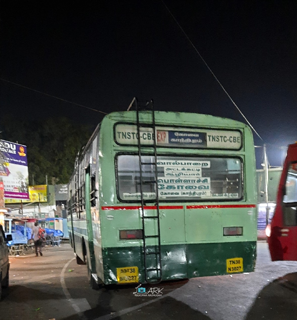 TNSTC TN 38 N 3027 Coimbatore (Gandhipuram) - Valparai Bus Timings