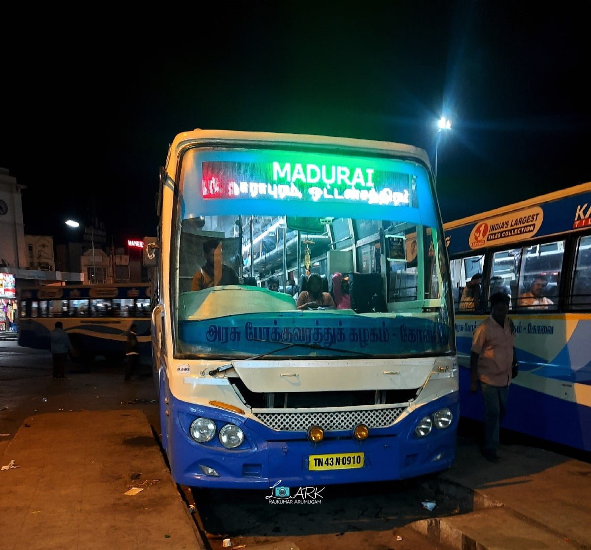 TNSTC TN 43 N 0910 Madurai - Ooty Bus Timings