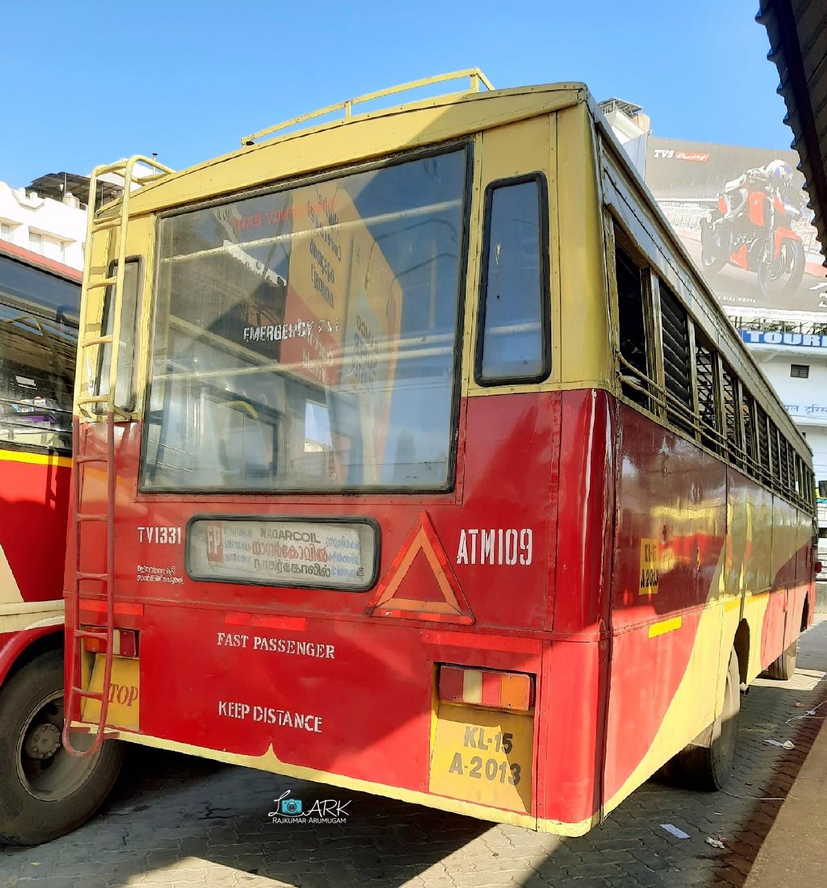 KSRTC ATM 109 Thiruvananthapuram - Nagercoil Bus Timings