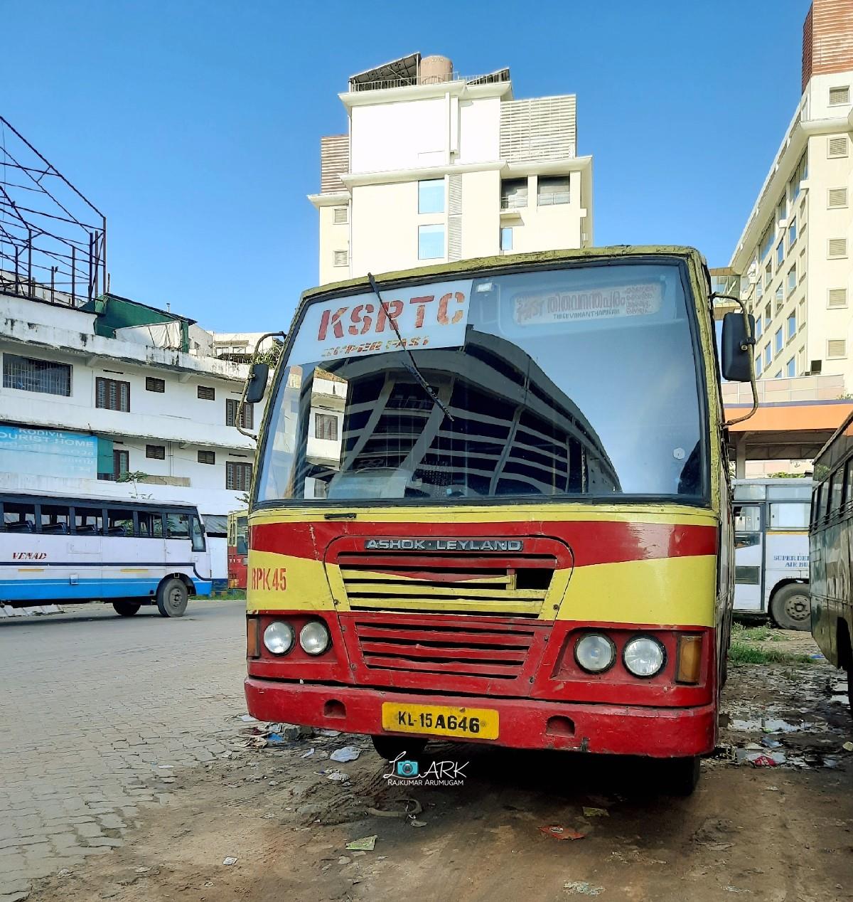 KSRTC RPK 45 Thiruvilwamala - Thrissur - Thiruvananthapuram Super Fast Bus Timings