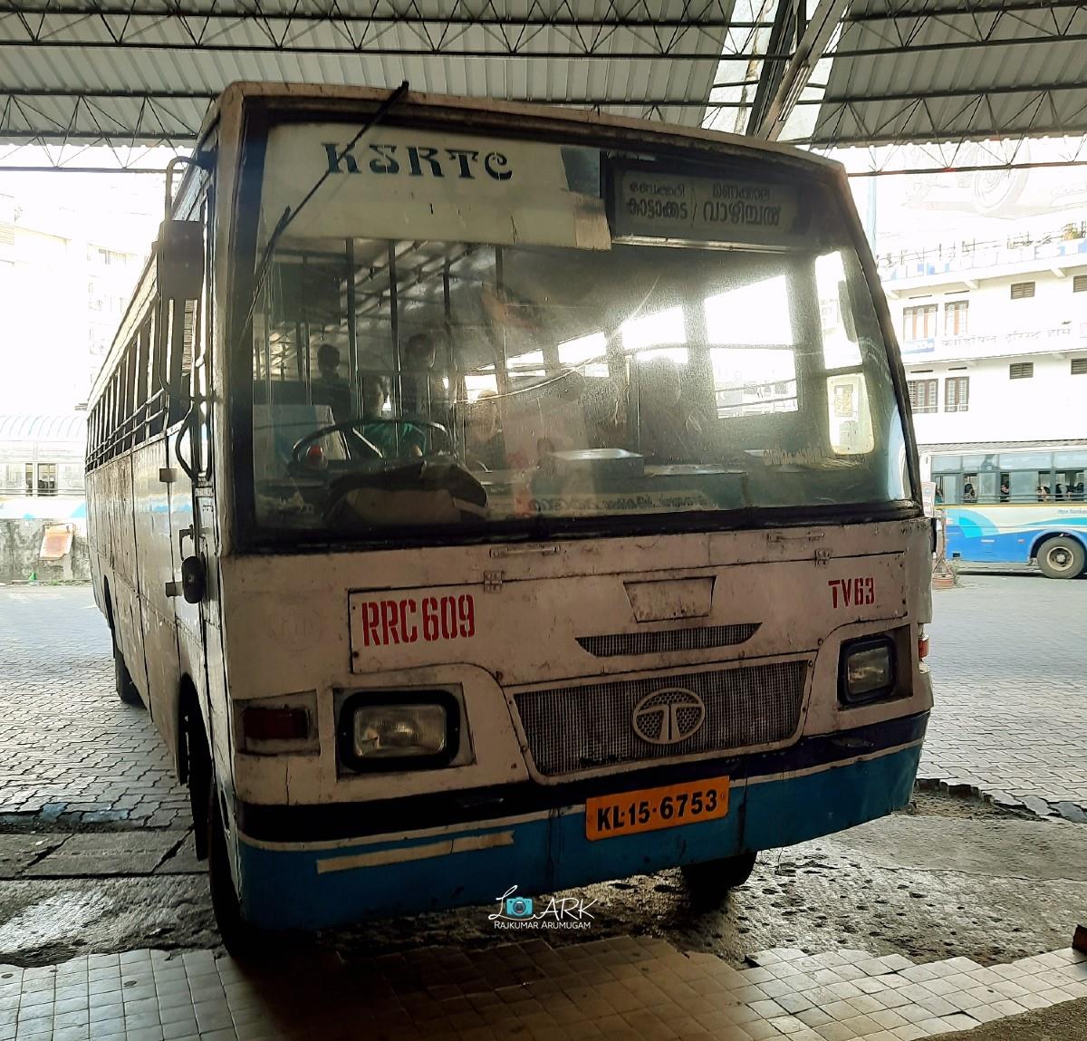 KSRTC RRC 609 Thiruvananthapuram to Vazhichal Bus Timings