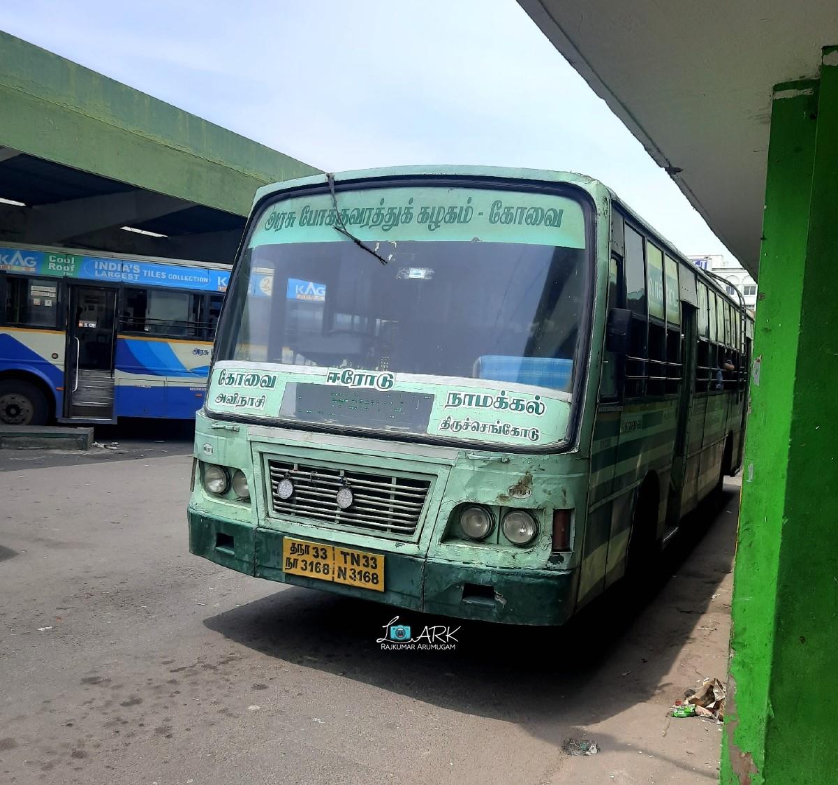 TNSTC TN 33 N 3168 Coimbatore to Namakkal Bus Timings