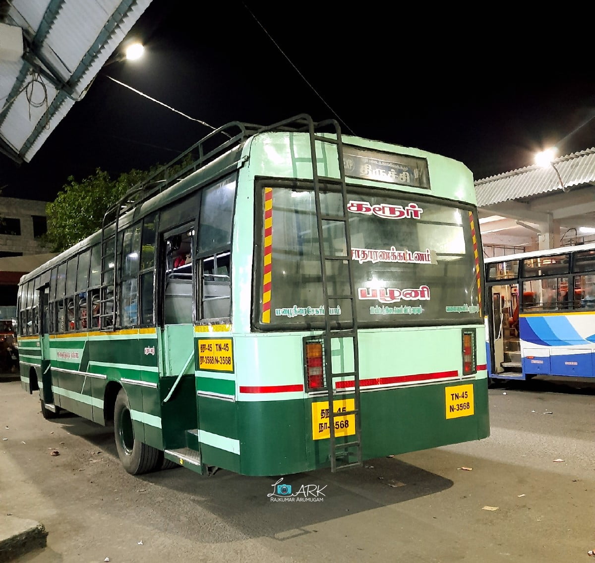 TNSTC TN 45 N 3568 Palani to Karur Bus Timings