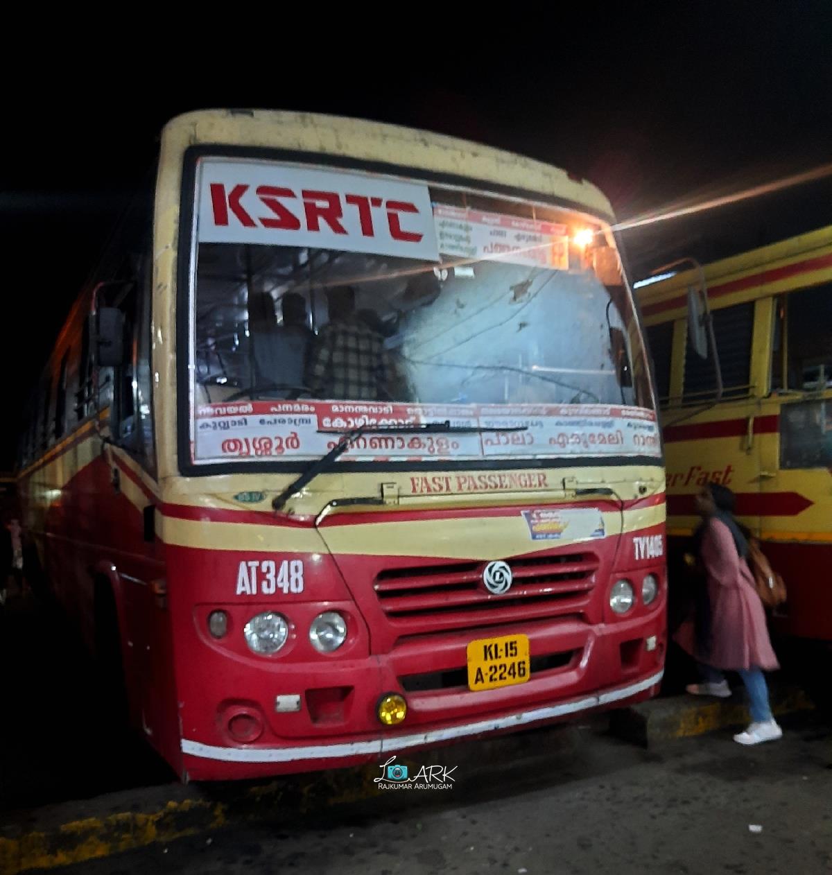 KSRTC Fast Passenger AT 348 Pathanamthitta to Padichira Bus Timings