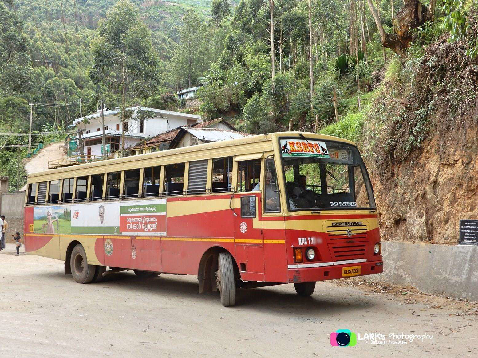 KSRTC Fast Passenger RPA 777 Adoor to Kanthalloor Bus Timings