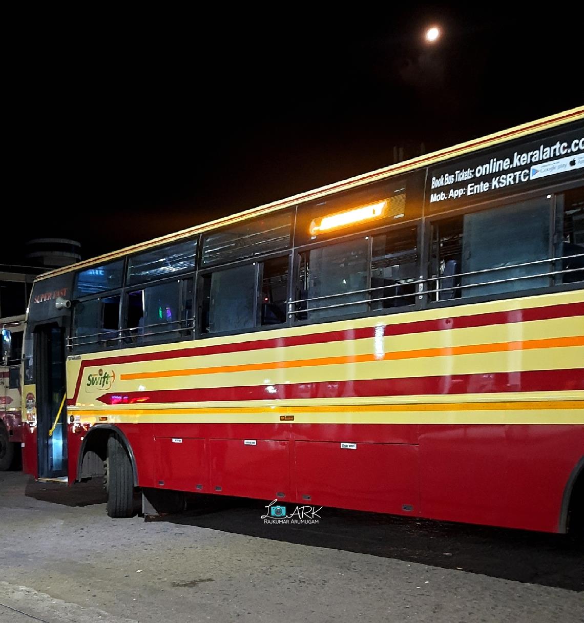 KSRTC-SWIFT Super Fast KS 201 Punalur to Kannur Bus Timings