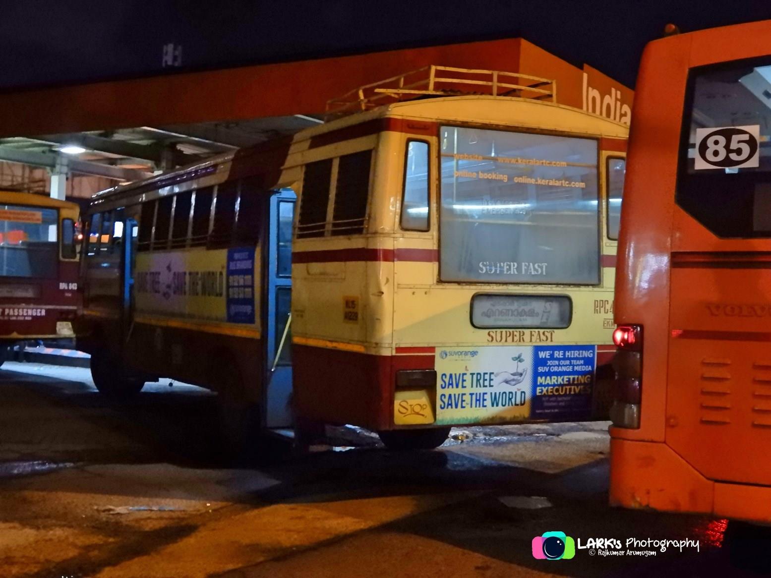 KSRTC Super Fast RPC 497 Cherthala to Kozhikode Bus Timings (via Kakkanad, Thrissur, Guruvayur)