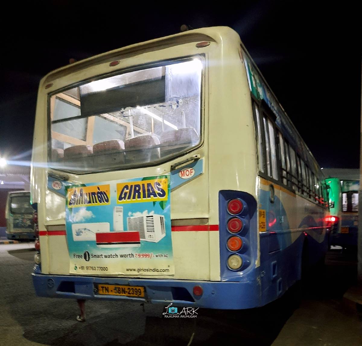 TNSTC TN 58 N 2399 Coimbatore to Madurai Bus Timings