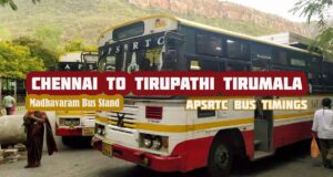 APSRTC Saptagiri Express Chennai to Tirupathi Tirumala Temple Bus Timings