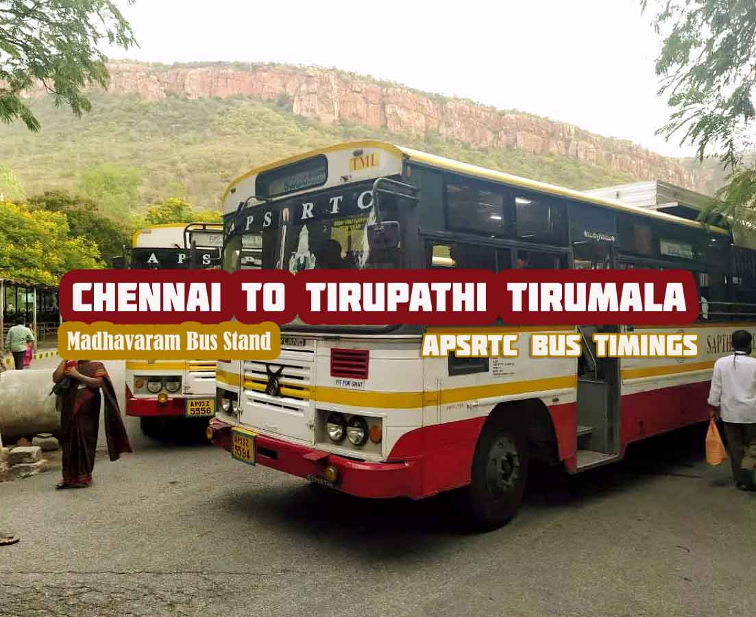 APSRTC Saptagiri Express Chennai to Tirupathi Tirumala Temple Bus Timings