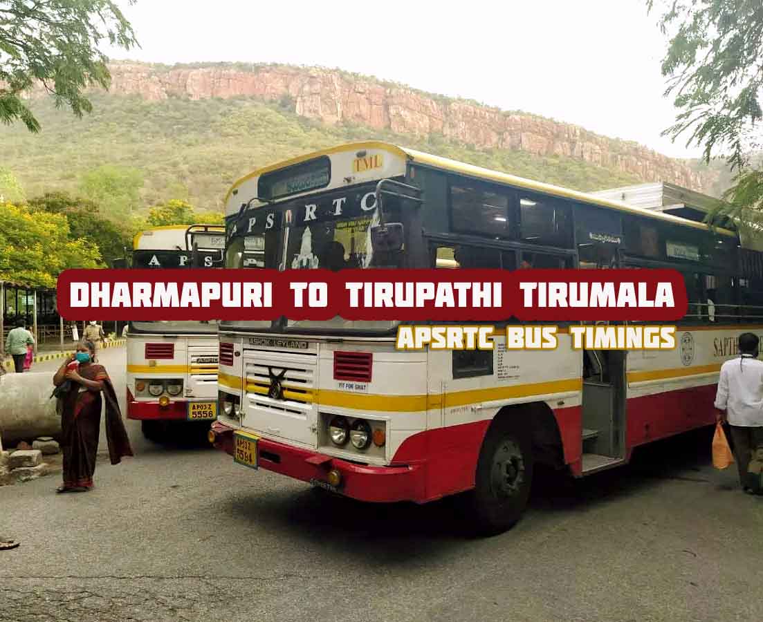 APSRTC Saptagiri Express Dharmapuri to Tirupathi Tirumala Temple Bus Timings