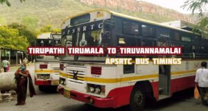 APSRTC Saptagiri Express Tirupathi Tirumala to Tiruvannamalai Bus Timings