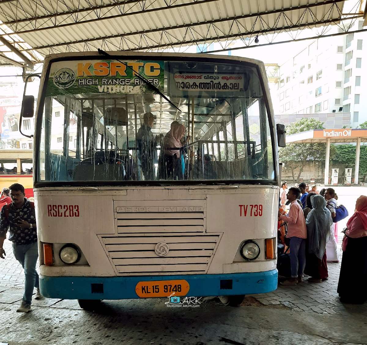 KSRTC RSC 283 Thiruvananthapuram to Narakathinkaala Bus Timings