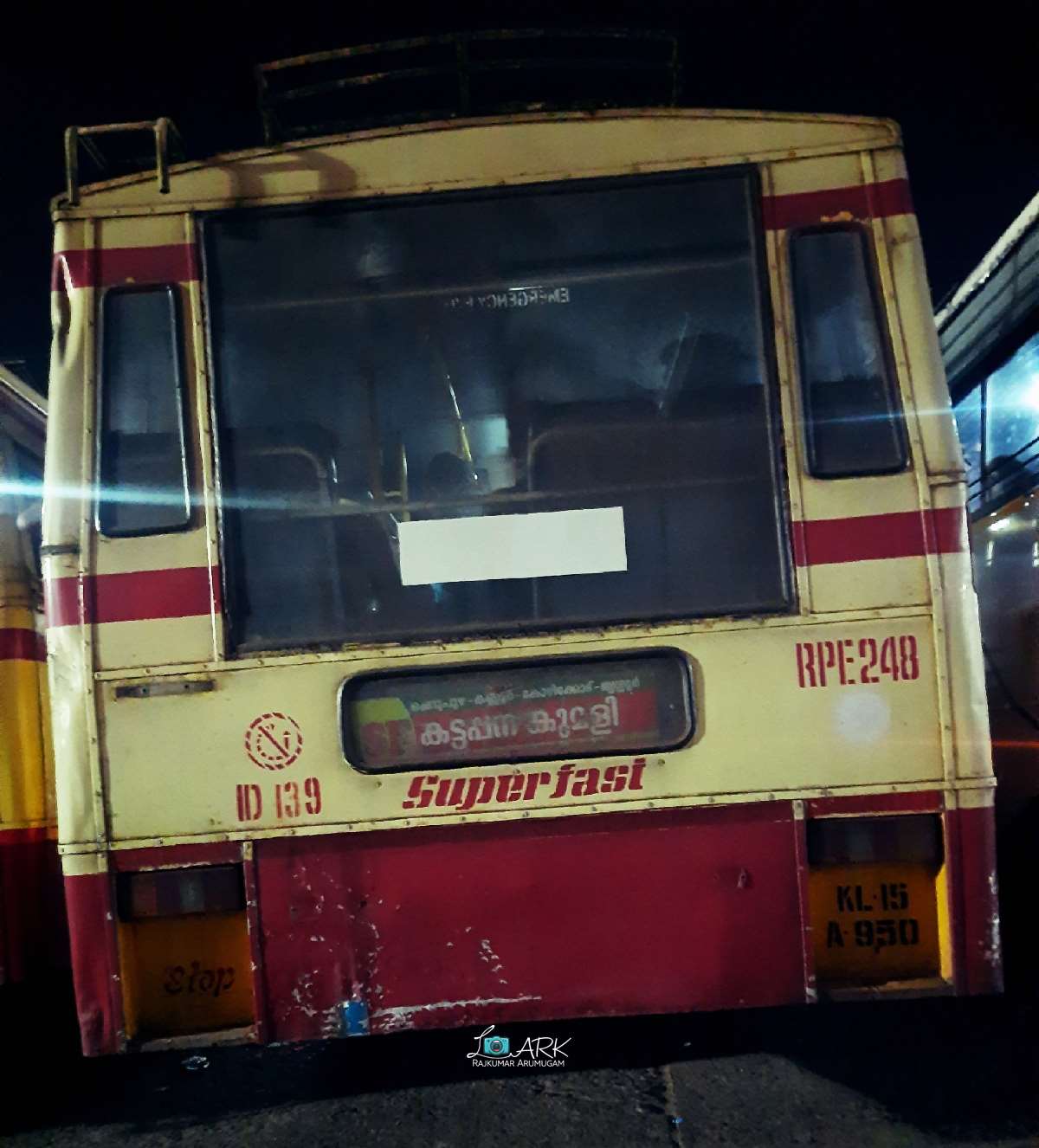 KSRTC Super Fast RPE 248 Kumily to Perla Bus Timings