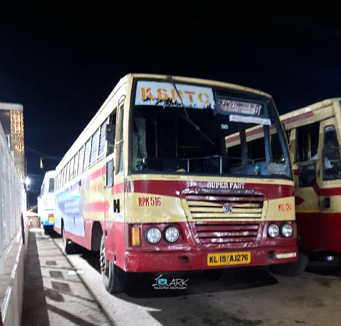 KSRTC Super Fast RPK 516 Kasaragod to Thrissur Bus Timings