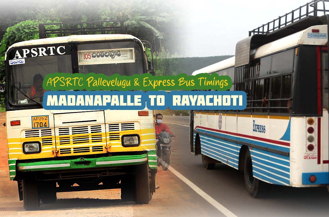 APSRTC Madanapalle to Rayachoti Bus Timings