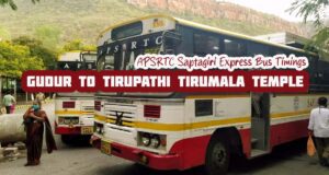 APSRTC Saptagiri Express Gudur to Tirupathi Temple Bus Timings