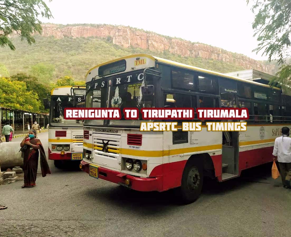 APSRTC Saptagiri Express Renigunta to Tirupathi Temple Bus Timings